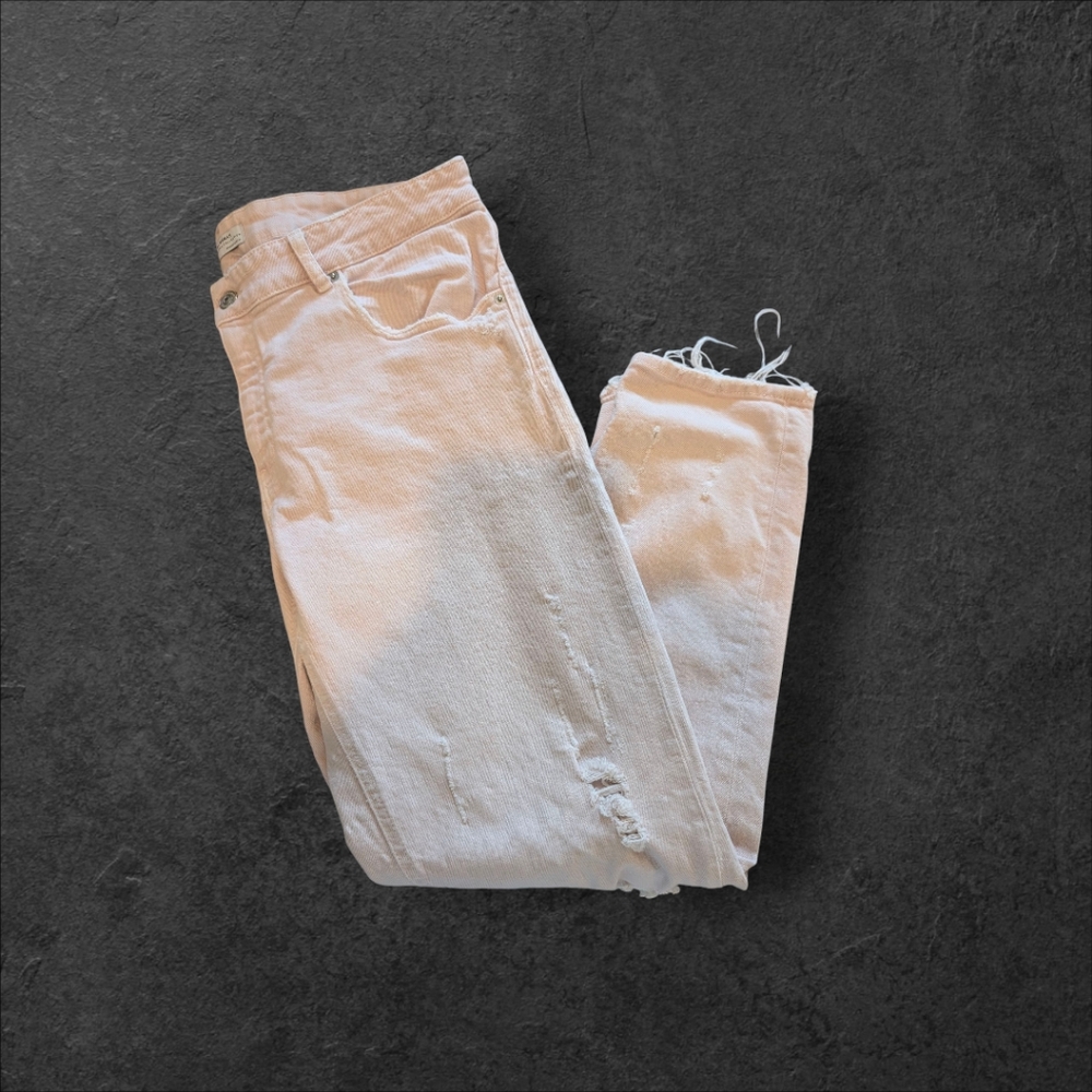 Zara Premium Denim Woman Light Pink Jeans 34" Waist